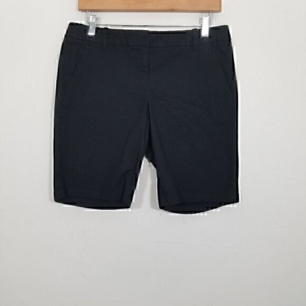 J. Crew Bermuda Stretch Shorts Black Size 4